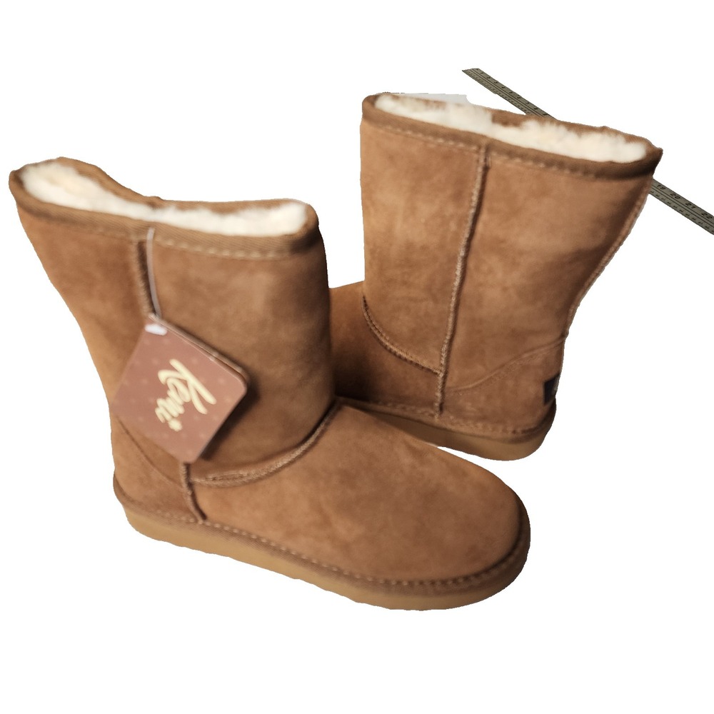 Kemi‎ Bella Women's Suede Sheepskin Lined Short Ankle Winter Boots Size 6